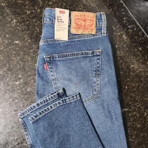 NWT Levis 512 Slim Taper Jeans 32x34 Blue Denim Flex Stretch Skate Punk